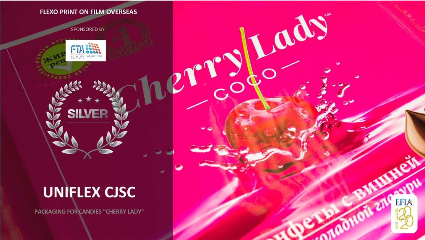 EFIA 2020 Silver Award in the Flexo Print on Film Overseas category